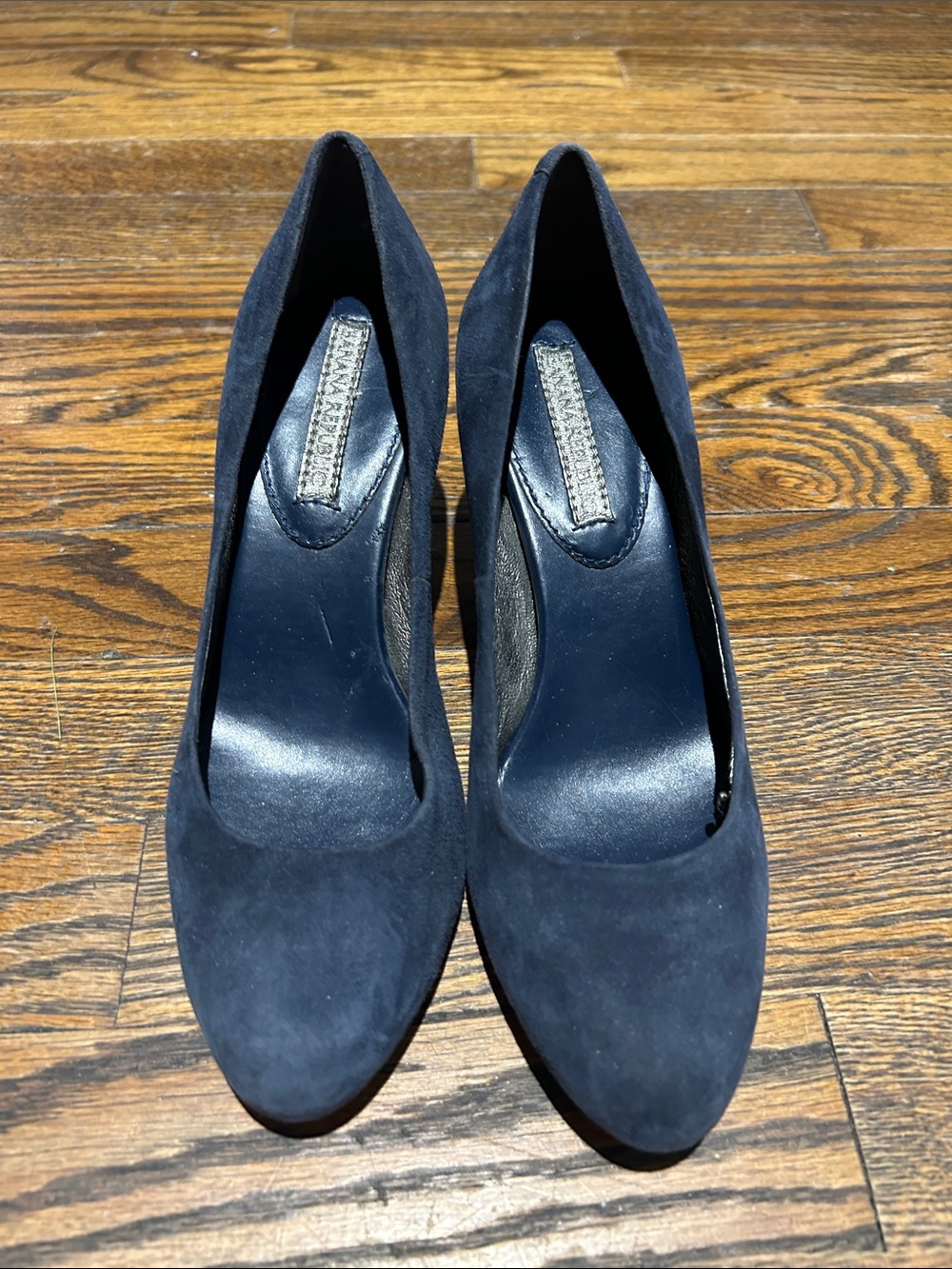 Banana Republic Navy Suede Pointed-Toe Heels
